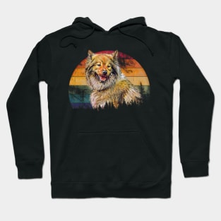 Eurasier Retro Oil Paint Design Hoodie